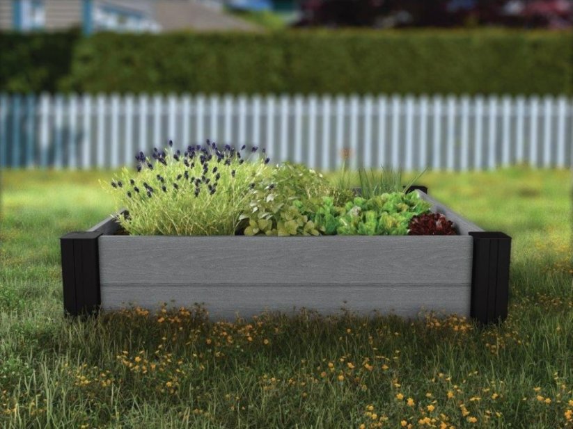 Vyvýšený záhon Keter Vista Modular Garden Bed sivý