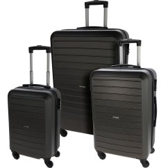 Set de valize de călătorie din plastic 3 buc 50 / 60 / 70 cm antracit