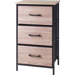 Kovový regál s 3 zásuvkami 45 x 30 x 75 cm