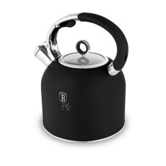 Konvice pískací se skleněným víkem 3 L Matte Black Collection