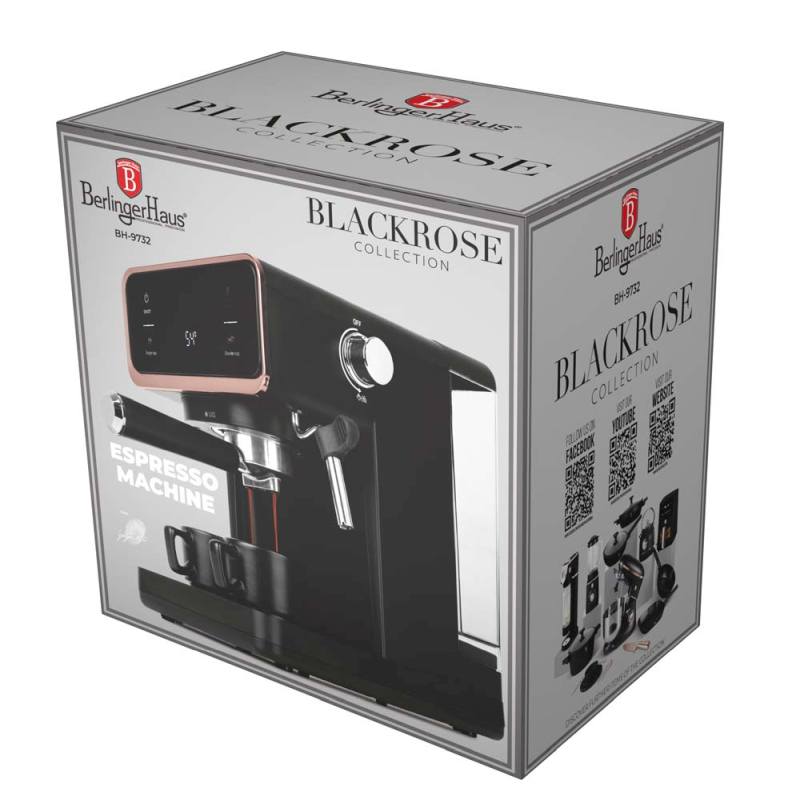 Automatický a pákový kávovar 3v1 digitální Black Rose Collection