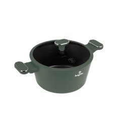 Kastrol s titanovým povrchem a poklicí 24 cm Matte Green Collection Kastrol s titanovým povrchem a poklicí 24 cm Matte Green Collection