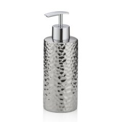 Dávkovač mydla sterling keramický strieborný lesklý 18,0 cm 6,5 cm 300,0 ml