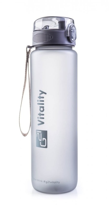 Fľaša G21 na pitie, 1000 ml, šedá-zamrznutá