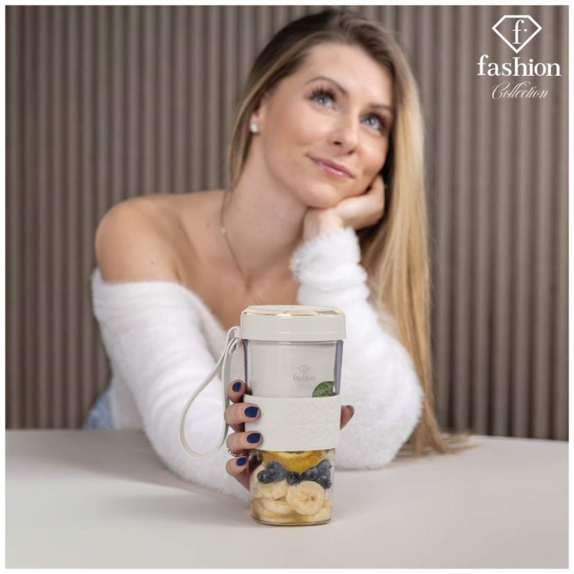 Blender portabil pentru smoothie cu USB-C din colecția Cream Gold