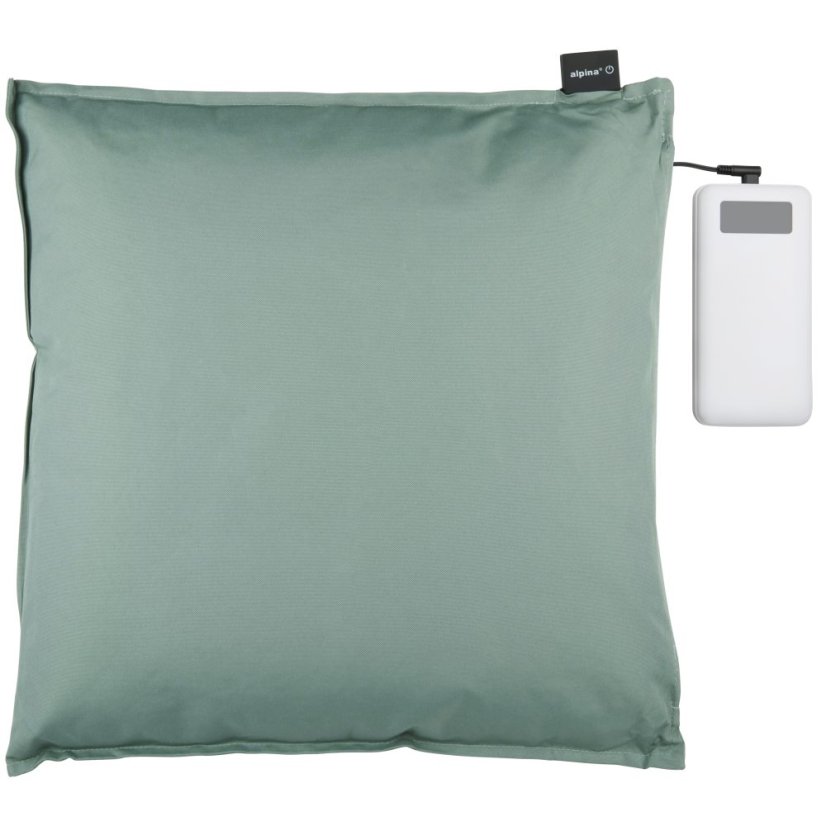 Elektrický vyhrievaný vankúš USB 40 x 40 x 14 cm svetlozelený