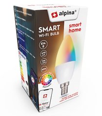 Bec inteligent LED RGB WIFI alb + colorat E14