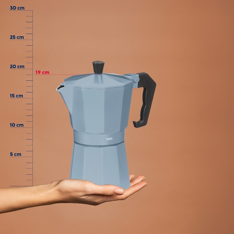 Konvice na espresso kouřově modrá 19,0cm 9,0cm 300 ml