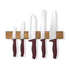 Sada nožů s magnetickým držákem z akátového dřeva 6 ks Leonardo Collection Sada nožů s magnetickým držákem z akátového dřeva 6 ks Leonardo Collection