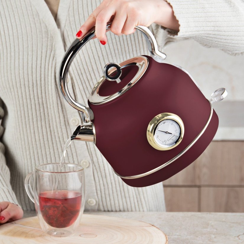 Rychlovarná konvice retro s teploměrem 1,7 l Leonardo Collection
