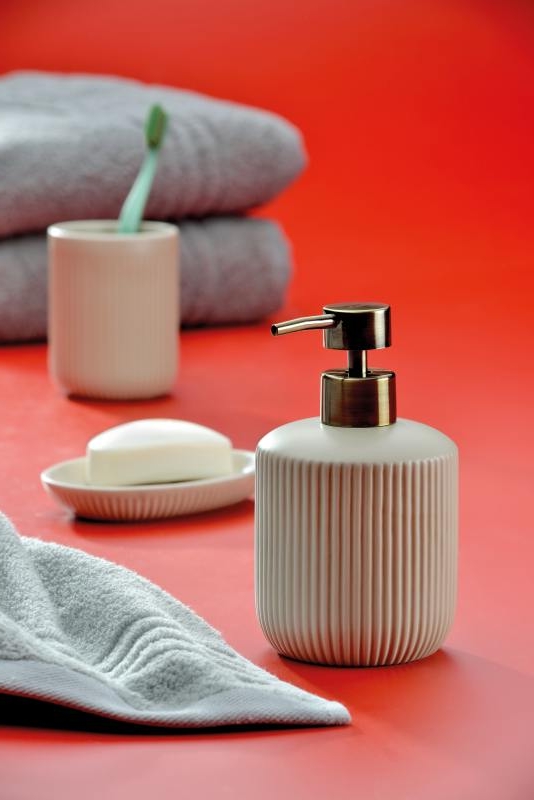Dávkovač mydla Adele keramika šedá 400 ml