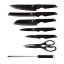 Súprava nožov v stojane 8 ks Black Silver Collection