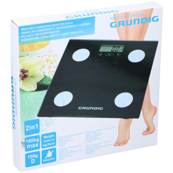 Cantar digital personal inteligent de pana la 180 kg negru