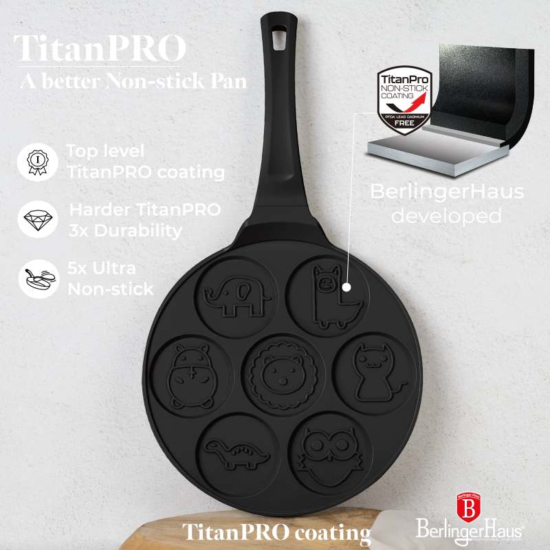 Lívanečník s titanovým povrchem zvířátka 26 cm Matte Black Collection