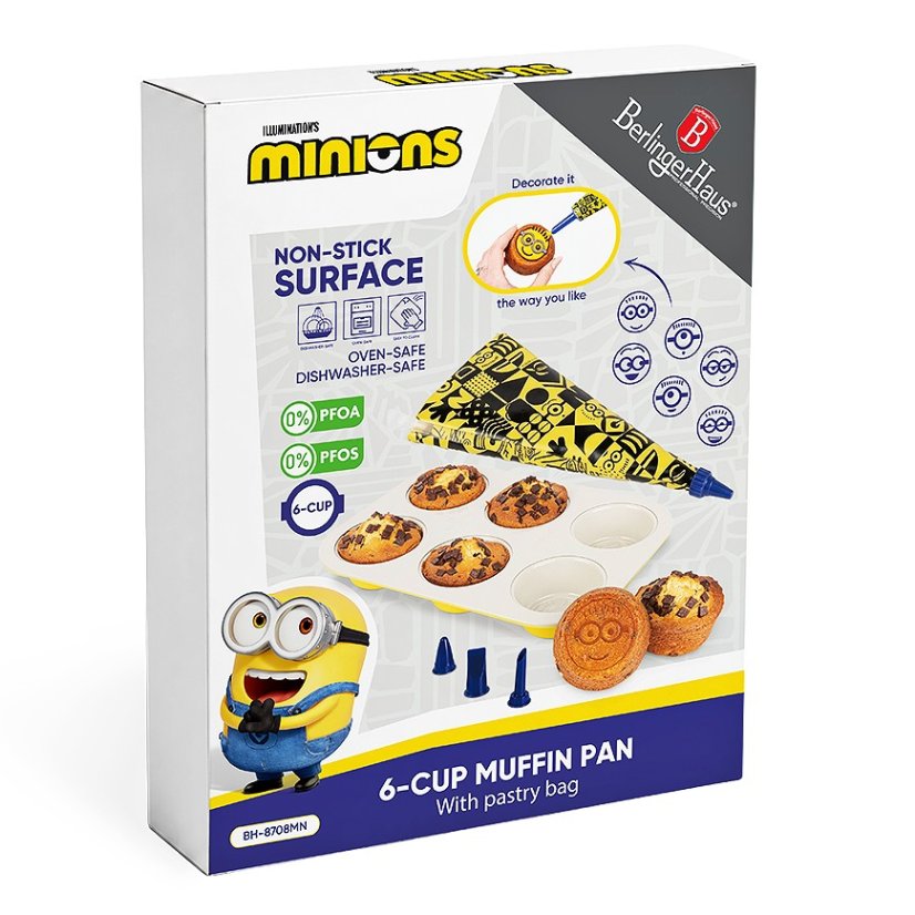 Forma na muffiny + zdobička s titanovým povrchem 6 ks kolekce MIMONI
