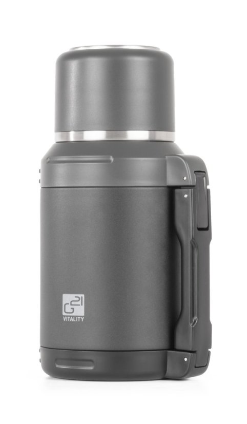G21 termoska z nehrdzavejúcej ocele 1200 ml, čierno-sivá