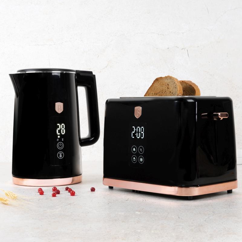 Rychlovarná konvice + toustovač 2200W sada Black Rose Collection