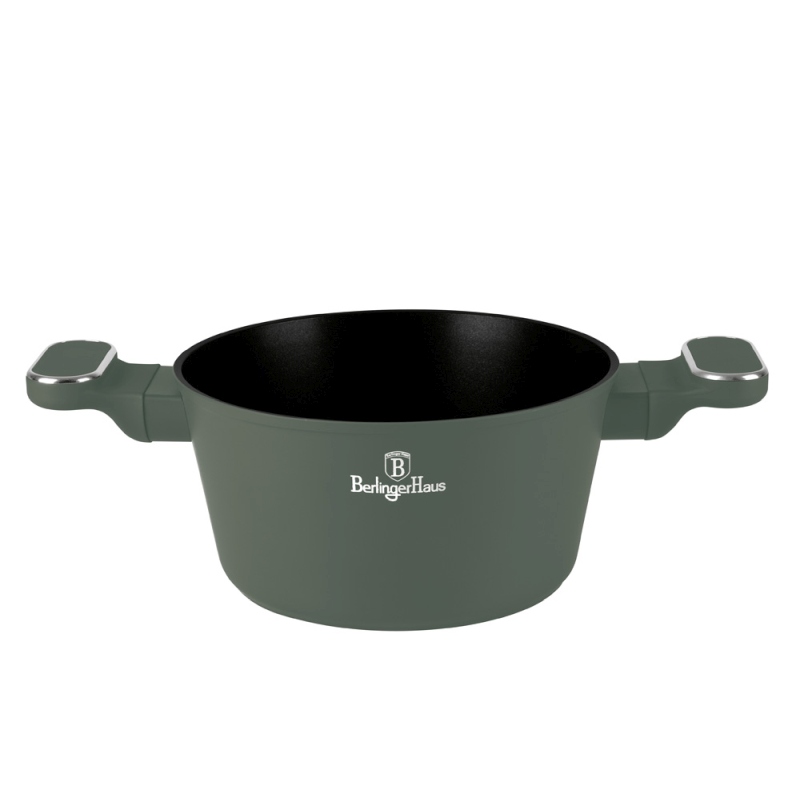 Kastrol s titanovým povrchem a poklicí 20 cm Matte Green Collection
