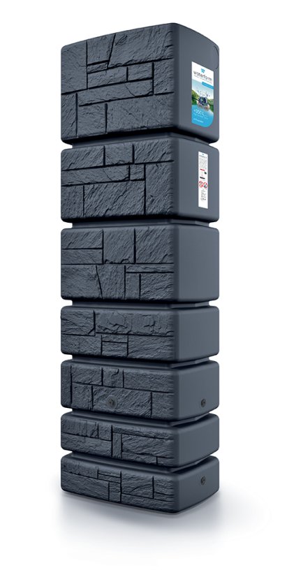 Baril Prosperplast TOWER STONE antracit 350l