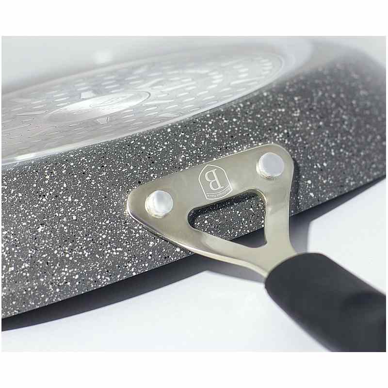Panvica hlboká s pokrievkou s mramorovým povrchom 24 cm Gray Stone Touch Line