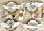 Jídelní sada talířů porcelánová PEARL 18 ks bílá