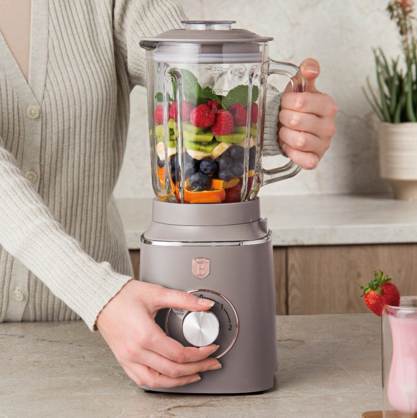 Blender de masă cu recipient din sticlă 1,5 L 1000 W Colecția Taupe