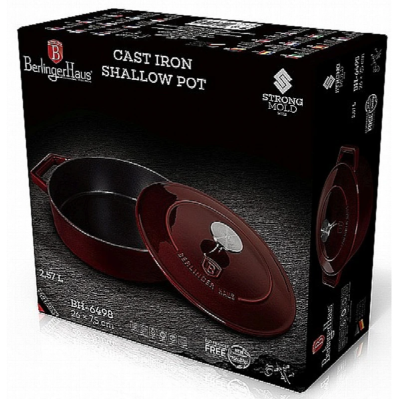 Pekáč litinový s poklicí 26 cm Burgundy Line