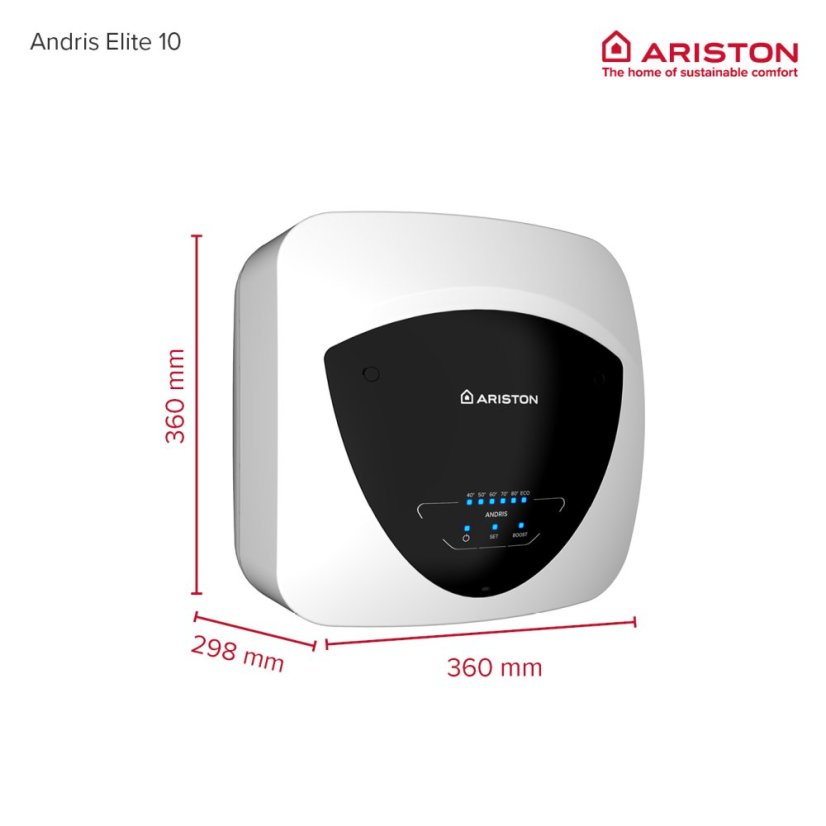 Boiler electric mic 10 l deasupra chiuvetei, digital ANDRIS ELITE 10 PL EU