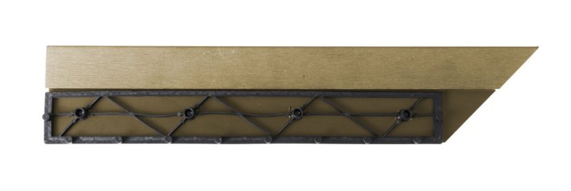 Bandă de tranziție G21 Cumaru pentru plăci WPC, colț 38,5 x 7,5 cm (dreapta)
