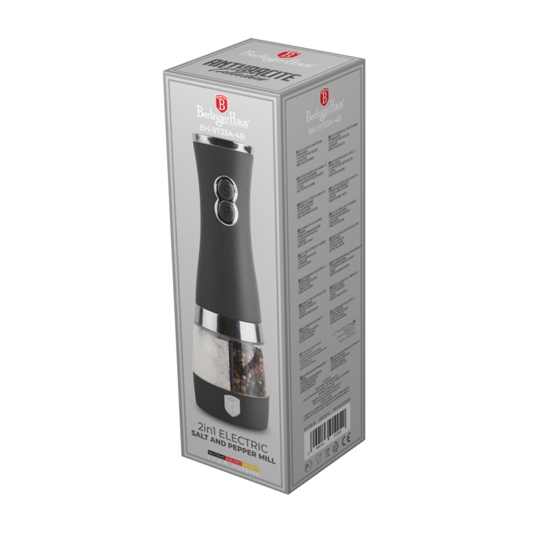 Râșniță electrică 2 în 1 pentru piper și sare Antracit Collection