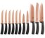 Sada nožů s nepřilnavým povrchem 11 ks Rosegold Metallic Line