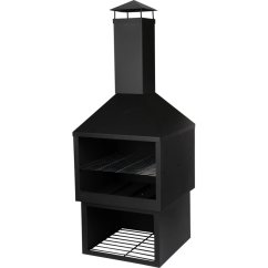Chimenea de jardín de metal 118 cm