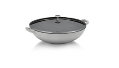 Wok litinový s poklicí CALIDO 36 cm šedá