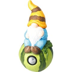 Záhradná dekorácia trpaslík na melón 20 x 39 cm slnečná