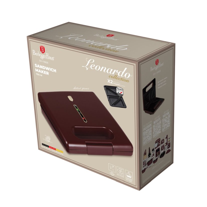 Sendvičovač s nepriľnavým povrchom Leonardo Collection