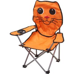 Skládací dětská židle oranžová kočka