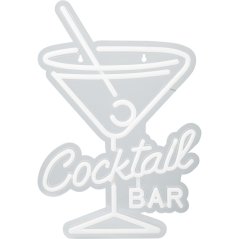 Dekorace svítící nástěnná 30 × 38 cm coctail bar