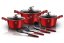 Set de vase cu suprafață de marmură 10 buc Burgundy Metallic Line
