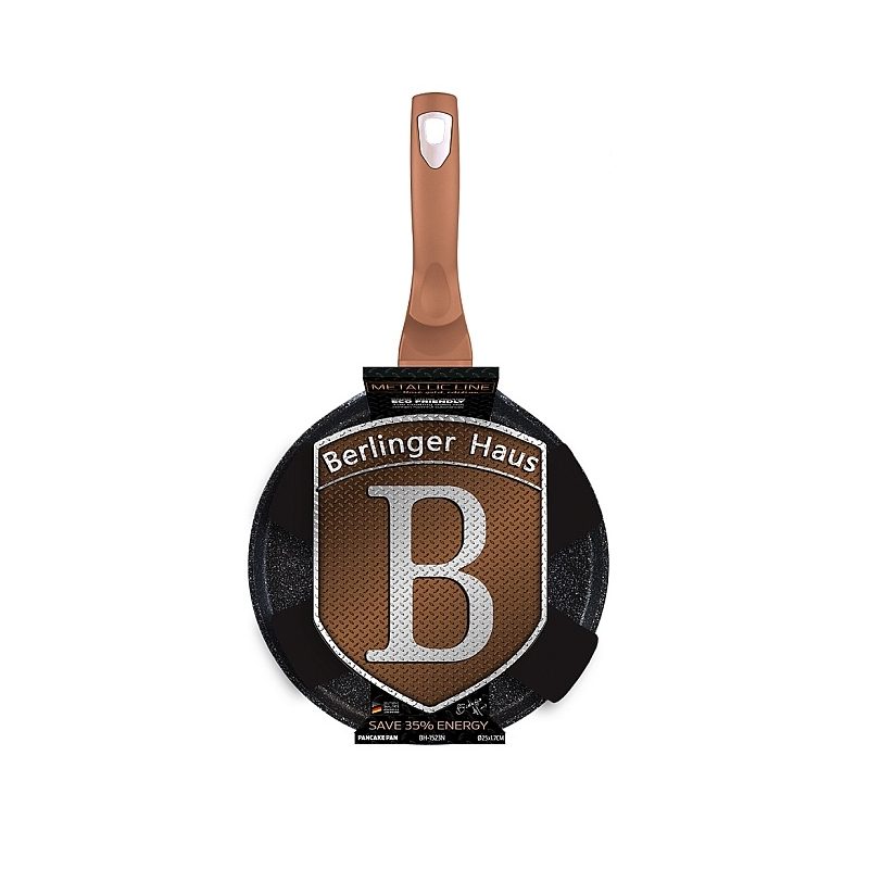 Tava pentru clatite cu suprafata de marmura 25 cm Rosegold Metallic Line