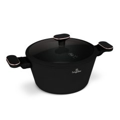 Kastrol s titanovým povrchem a poklicí 24 cm Black Rose Collection