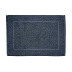 Alfombra de baño Lavinia 100% algodón orgánico 50 x 70 cm azul oscuro