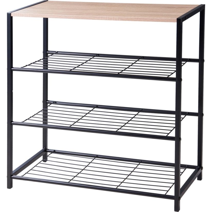 Botník kovový 3 police 63 x 30 x 63 cm