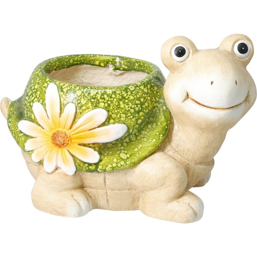 Grădină decorare oală decorativă țestoasă 21 cm țestoasă