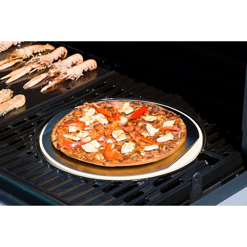 Grilovací keramický kameň s nerezovým plátom CULINARY MODULAR PIZZA STONE