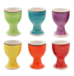 Držák na vajíčka sada 6 ks 7 cm COLOURS
