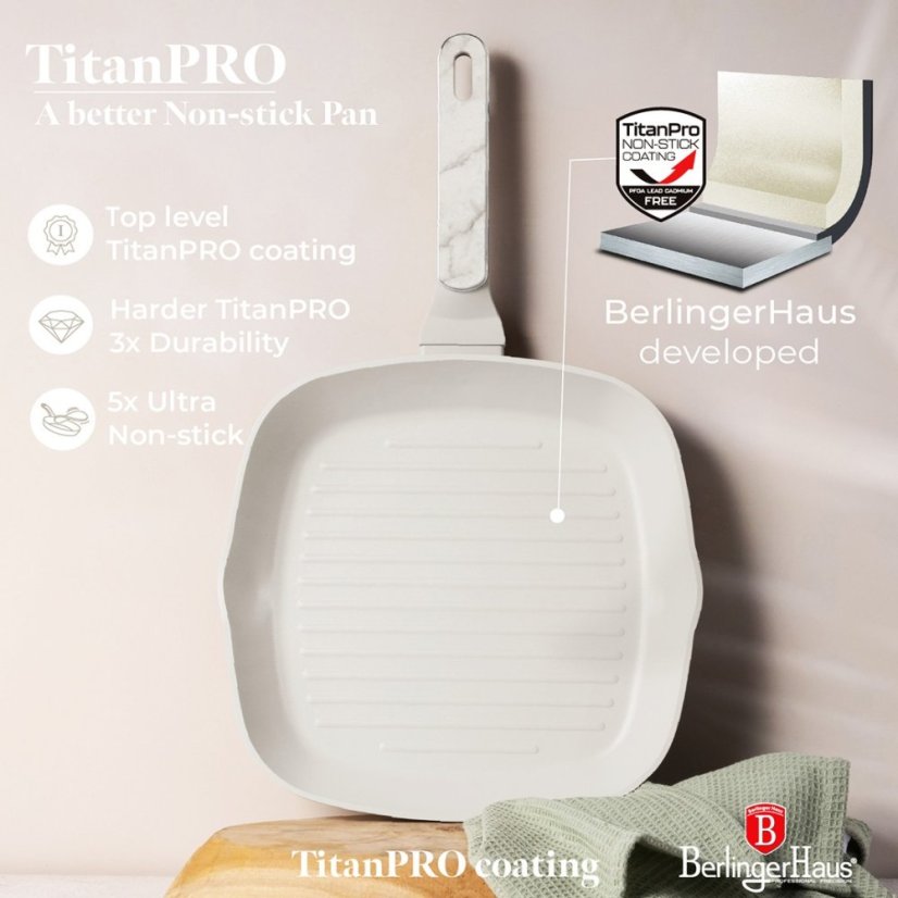 Sada pánví s titanovým povrchem 3 ks Sahara Marble Collection