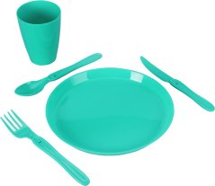 Set vesela picnic in cutie 31 buc verde