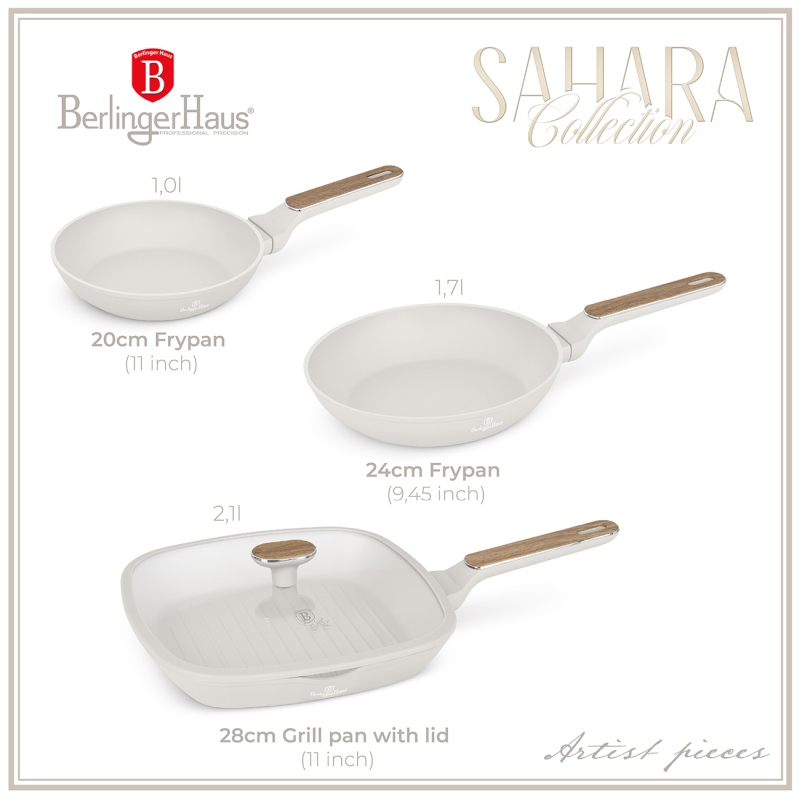 Sada pánví s titanovým povrchem 4 ks Sahara Nordic Collection