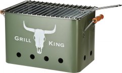 Prenosný gril na drevené uhlie GRILL KING 43 x 20 cm zelená