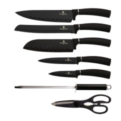 Súprava nožov v stojane 8 ks Black Silver Collection